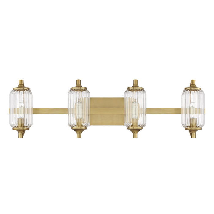 Savoy House 8-3024-4-322 Four Light Bathroom Vanity, Warm Brass
