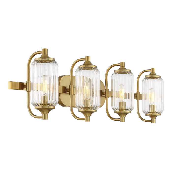 Savoy House 8-3024-4-322 Four Light Bathroom Vanity, Warm Brass