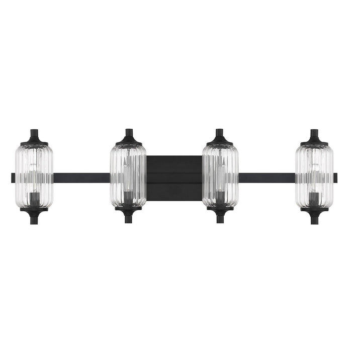 Savoy House 8-3024-4-BK Four Light Bathroom Vanity, Matte Black