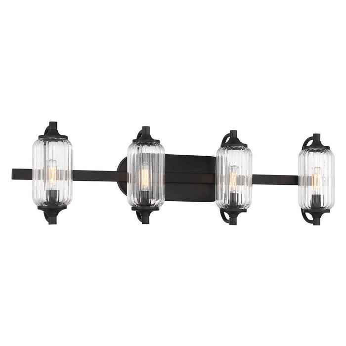 Savoy House 8-3024-4-BK Four Light Bathroom Vanity, Matte Black