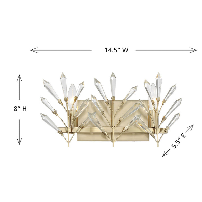 Savoy House 8-4075-2-127 Two Light Bathroom Vanity, Noble Brass