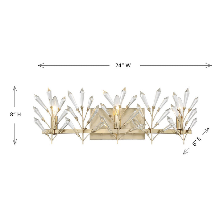 Savoy House 8-4075-3-127 Three Light Bathroom Vanity, Noble Brass