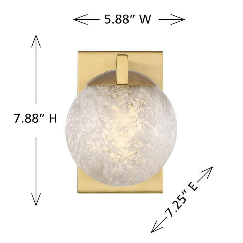 Savoy House 9-1017-1-322 One Light Wall Sconce, Warm Brass