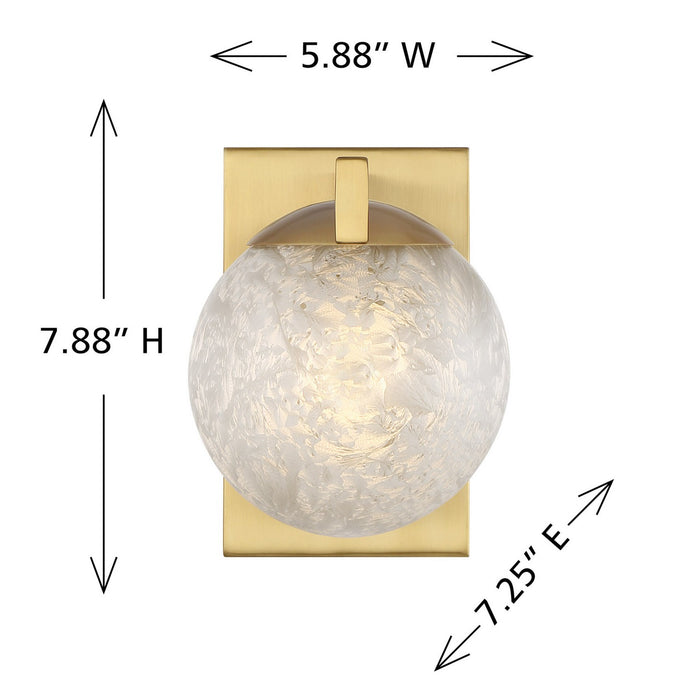 Savoy House 9-1017-1-322 One Light Wall Sconce, Warm Brass