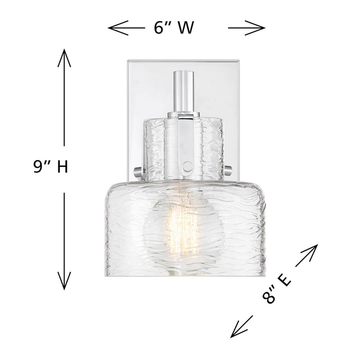 Savoy House 9-1030-1-11 One Light Wall Sconce, Chrome