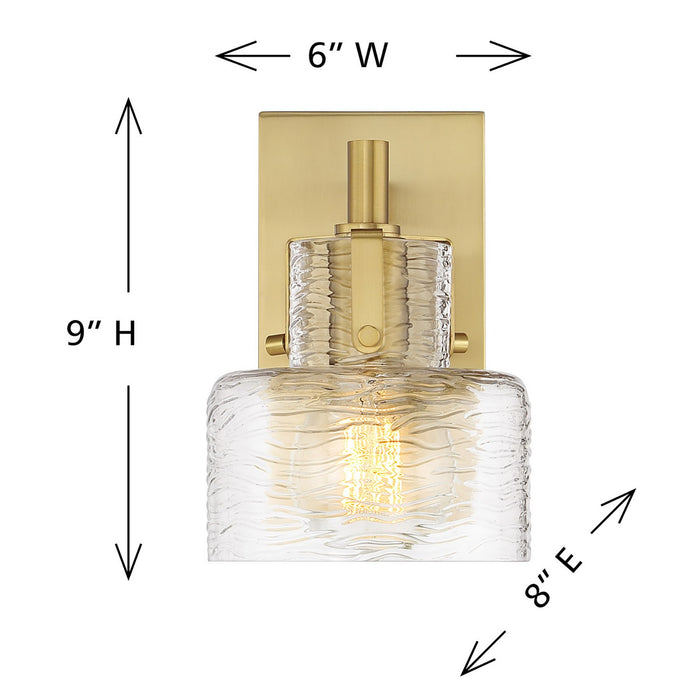 Savoy House 9-1030-1-322 One Light Wall Sconce, Warm Brass