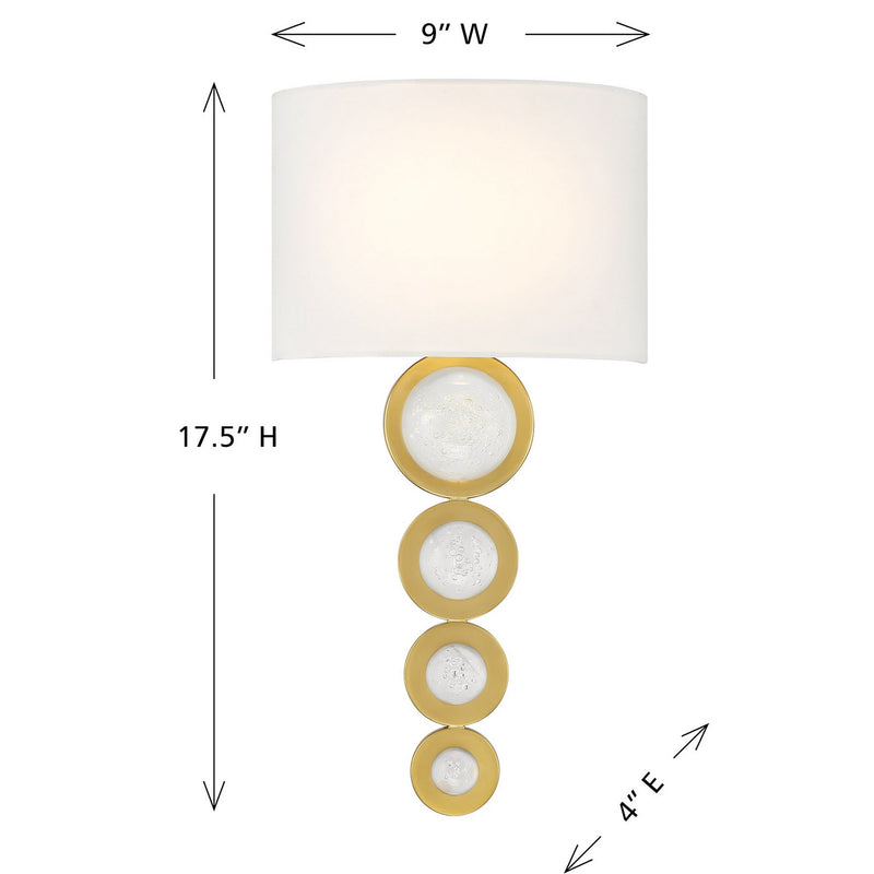 Savoy House 9-1032-1-322 LED Wall Sconce, Warm Brass