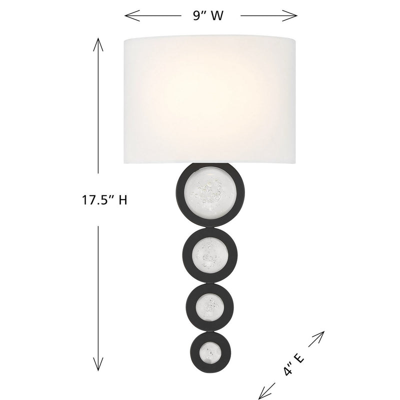 Savoy House 9-1032-1-89 LED Wall Sconce, Matte Black