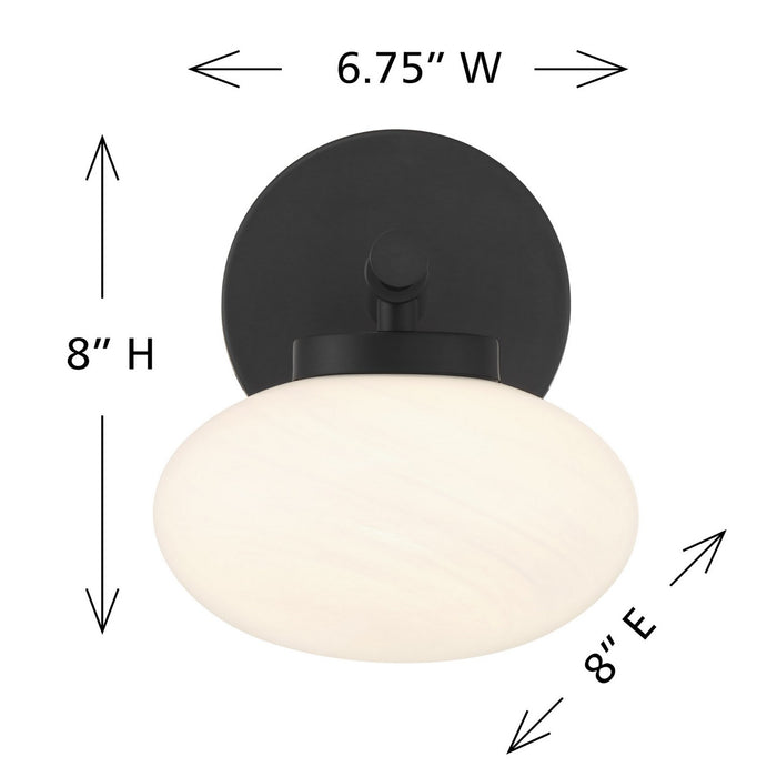 Savoy House 9-1050-1-BK One Light Wall Sconce, Matte Black