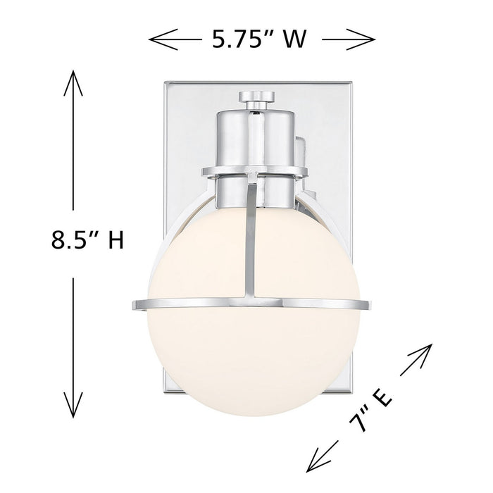 Savoy House 9-1060-1-11 One Light Wall Sconce, Chrome
