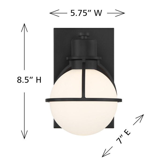 Savoy House 9-1060-1-BK One Light Wall Sconce, Matte Black