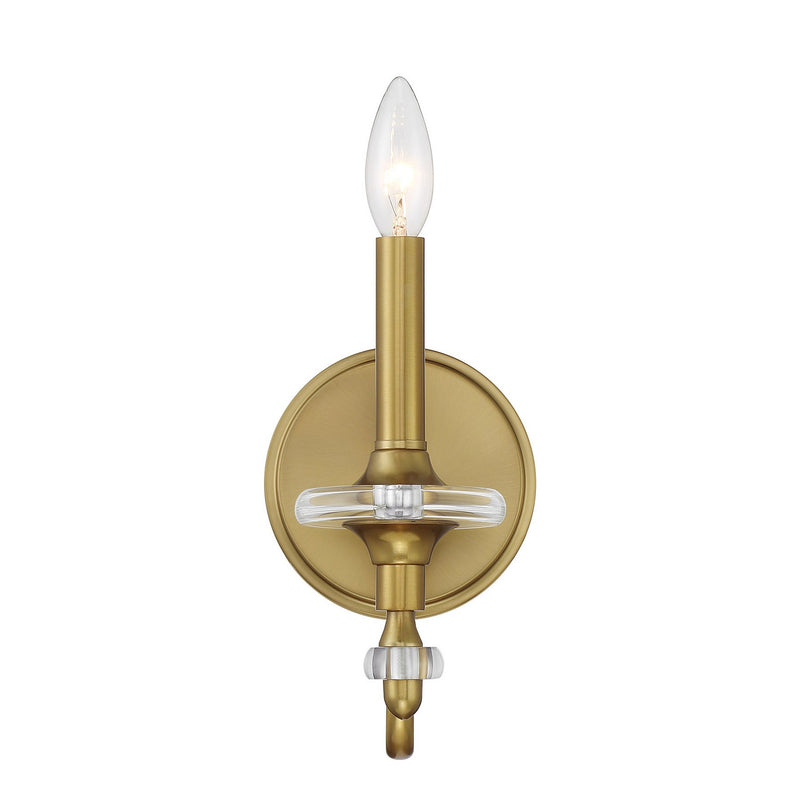 Savoy House 9-1360-1-322 One Light Wall Sconce, Warm Brass