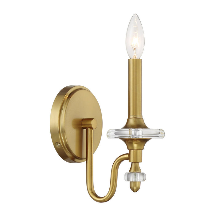 Savoy House 9-1360-1-322 One Light Wall Sconce, Warm Brass