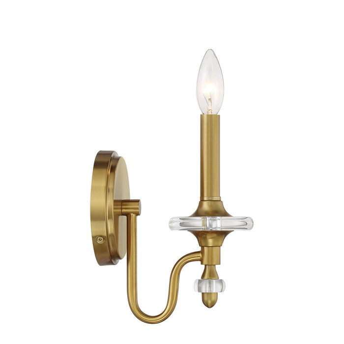 Savoy House 9-1360-1-322 One Light Wall Sconce, Warm Brass