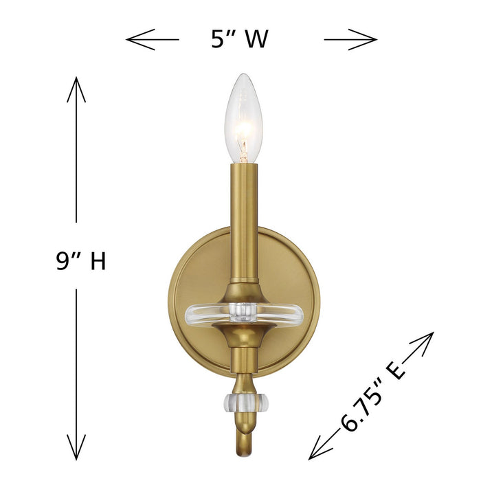 Savoy House 9-1360-1-322 One Light Wall Sconce, Warm Brass