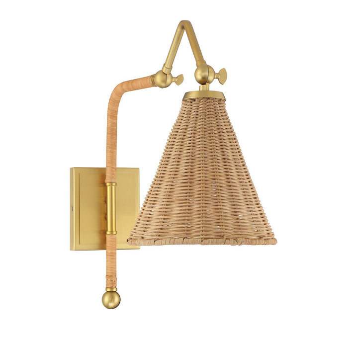 Savoy House 9-1499-1-322 One Light Wall Sconce, Warm Brass