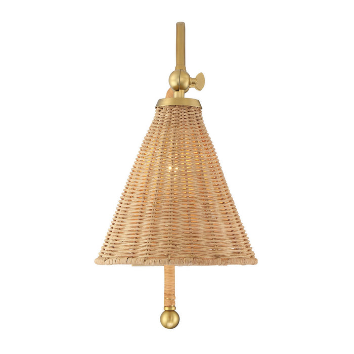Savoy House 9-1499-1-322 One Light Wall Sconce, Warm Brass