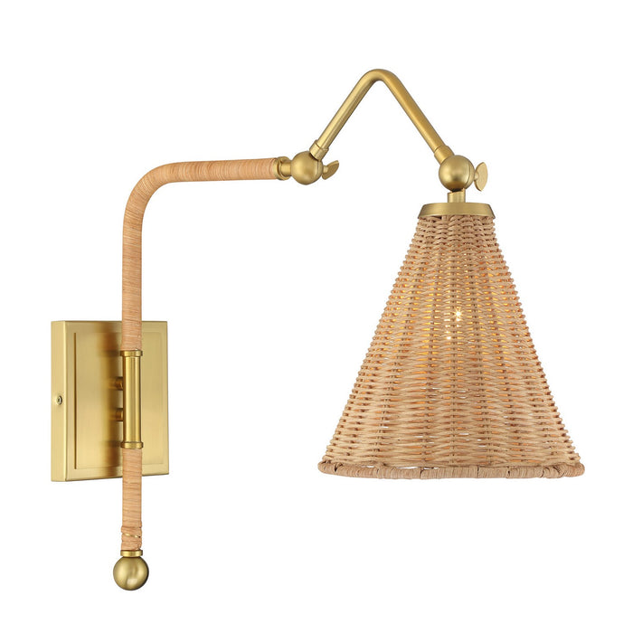 Savoy House 9-1499-1-322 One Light Wall Sconce, Warm Brass