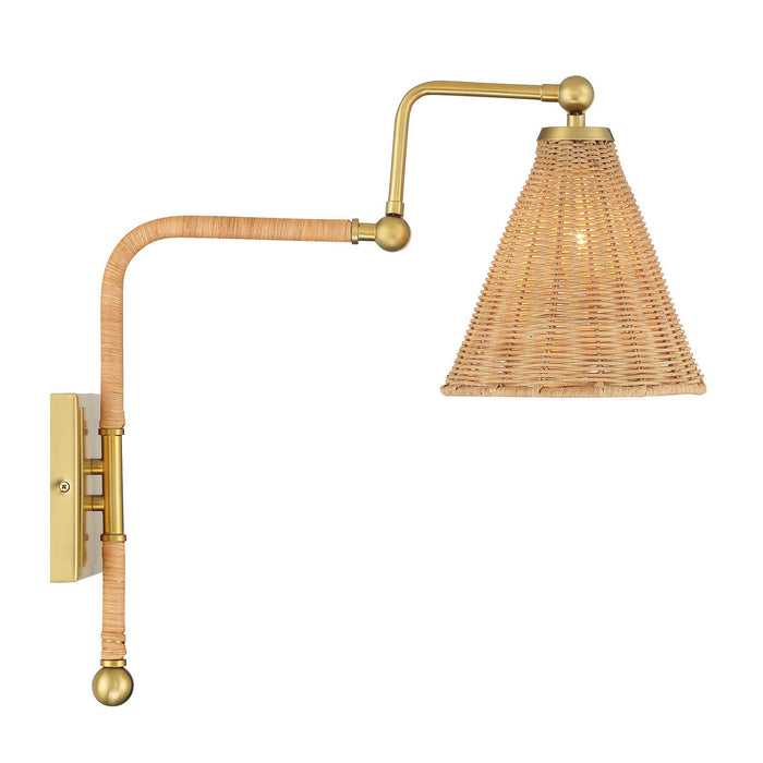 Savoy House 9-1499-1-322 One Light Wall Sconce, Warm Brass