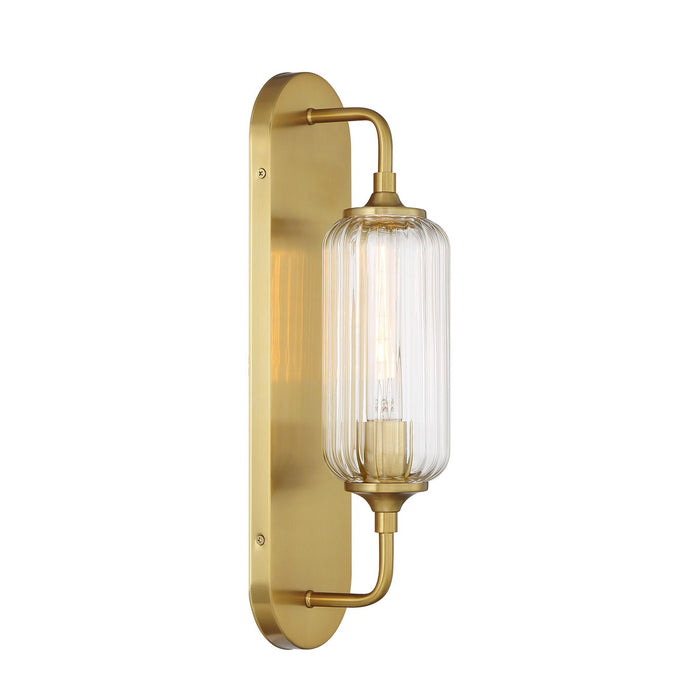 Savoy House 9-3024-1-322 One Light Wall Sconce, Warm Brass
