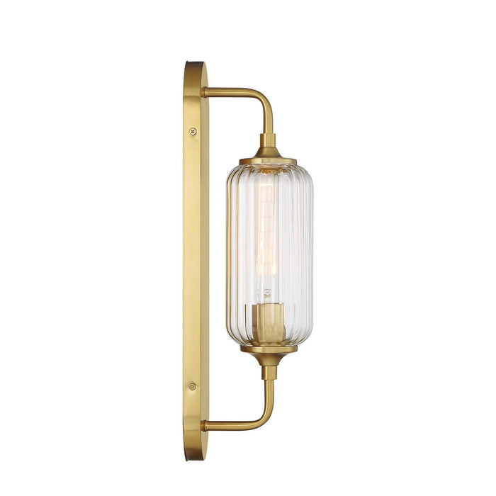 Savoy House 9-3024-1-322 One Light Wall Sconce, Warm Brass