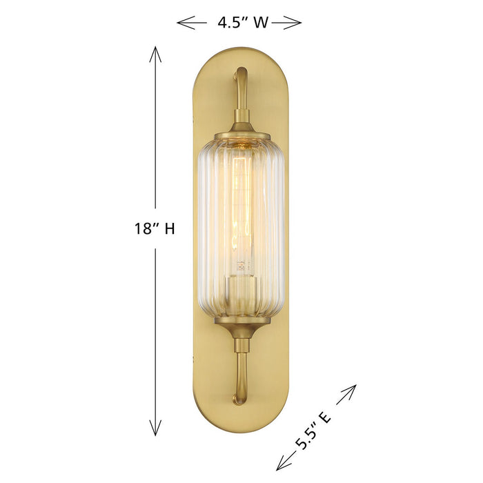 Savoy House 9-3024-1-322 One Light Wall Sconce, Warm Brass