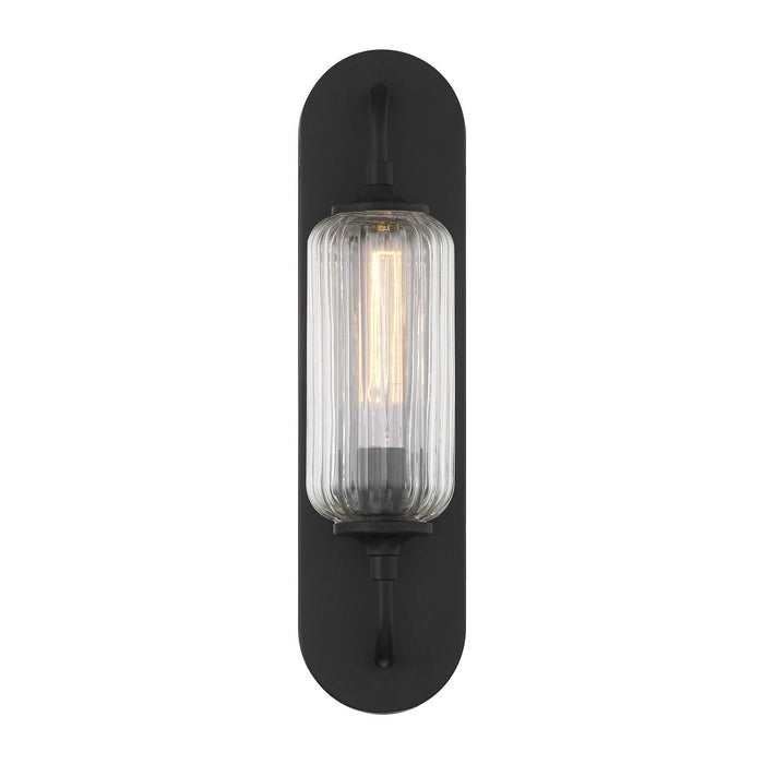 Savoy House 9-3024-1-BK One Light Wall Sconce, Matte Black