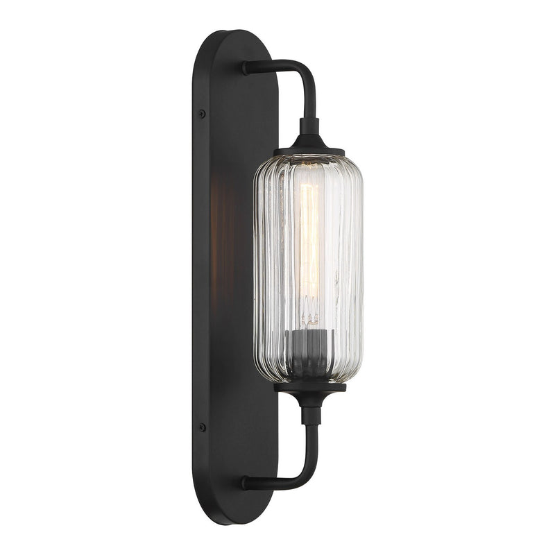 Savoy House 9-3024-1-BK One Light Wall Sconce, Matte Black