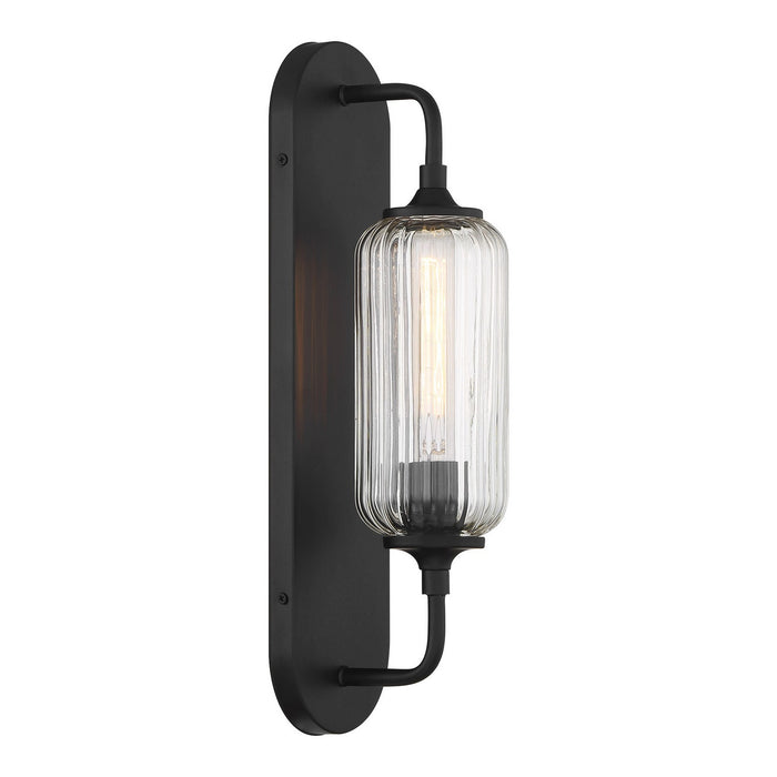 Savoy House 9-3024-1-BK One Light Wall Sconce, Matte Black