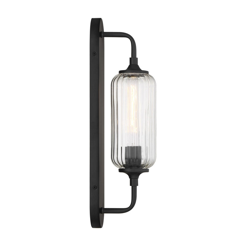 Savoy House 9-3024-1-BK One Light Wall Sconce, Matte Black