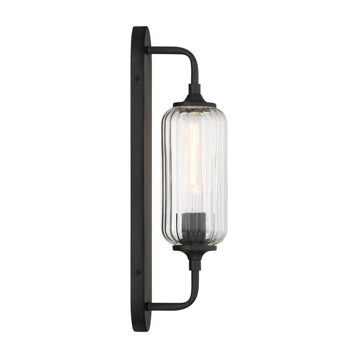 Savoy House 9-3024-1-BK One Light Wall Sconce, Matte Black