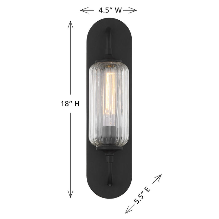 Savoy House 9-3024-1-BK One Light Wall Sconce, Matte Black