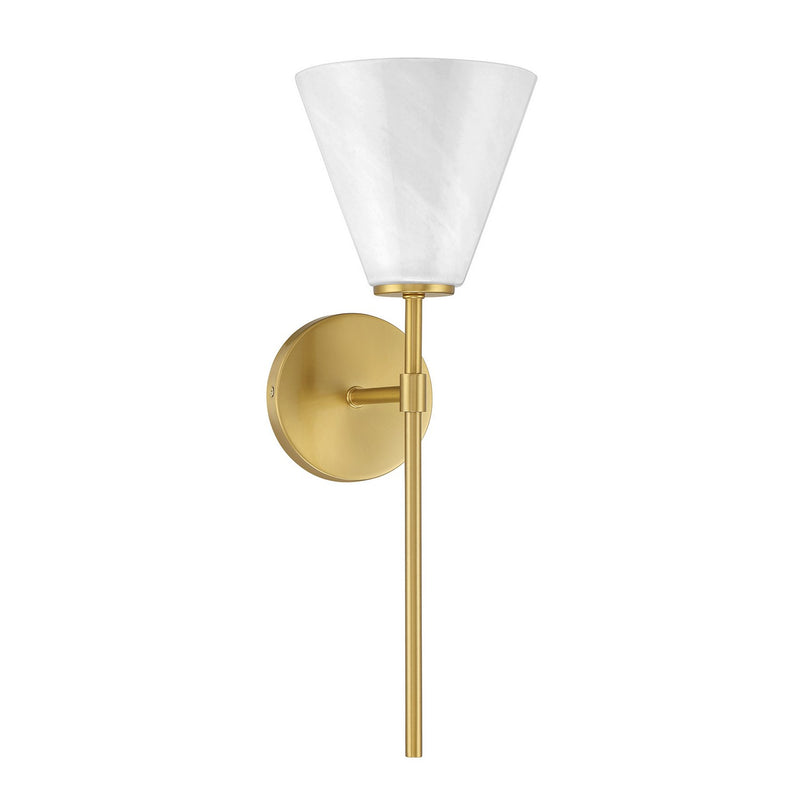 Savoy House 9-4010-1-322 One Light Wall Sconce, Warm Brass