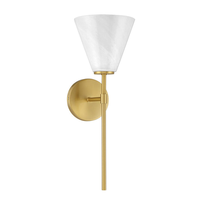 Savoy House 9-4010-1-322 One Light Wall Sconce, Warm Brass