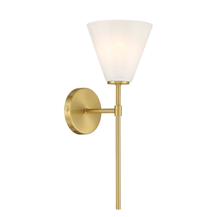 Savoy House 9-4010-1-322 One Light Wall Sconce, Warm Brass