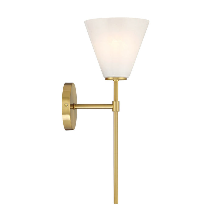 Savoy House 9-4010-1-322 One Light Wall Sconce, Warm Brass