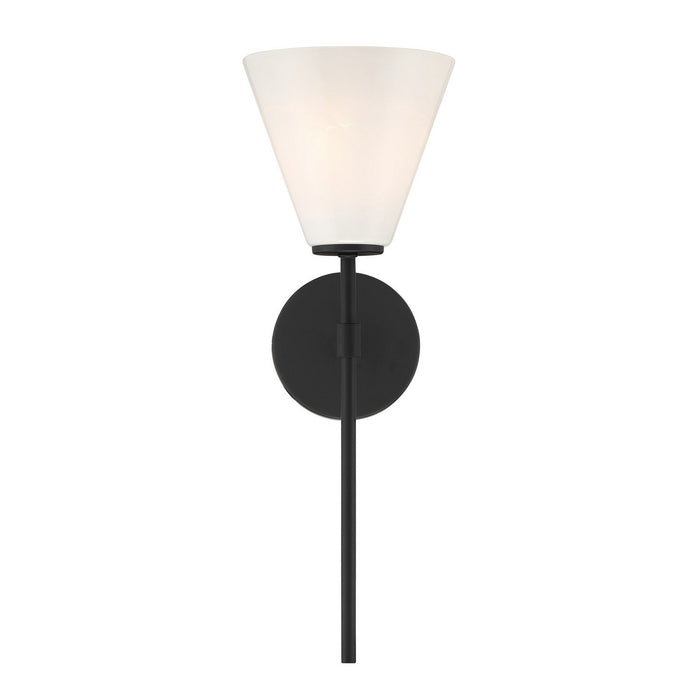 Savoy House 9-4010-1-89 One Light Wall Sconce, Matte Black
