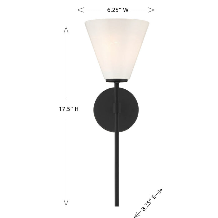 Savoy House 9-4010-1-89 One Light Wall Sconce, Matte Black