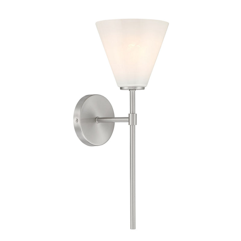 Savoy House 9-4010-1-SN One Light Wall Sconce, Satin Nickel