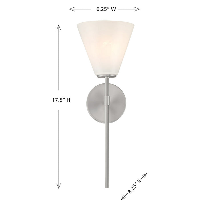 Savoy House 9-4010-1-SN One Light Wall Sconce, Satin Nickel