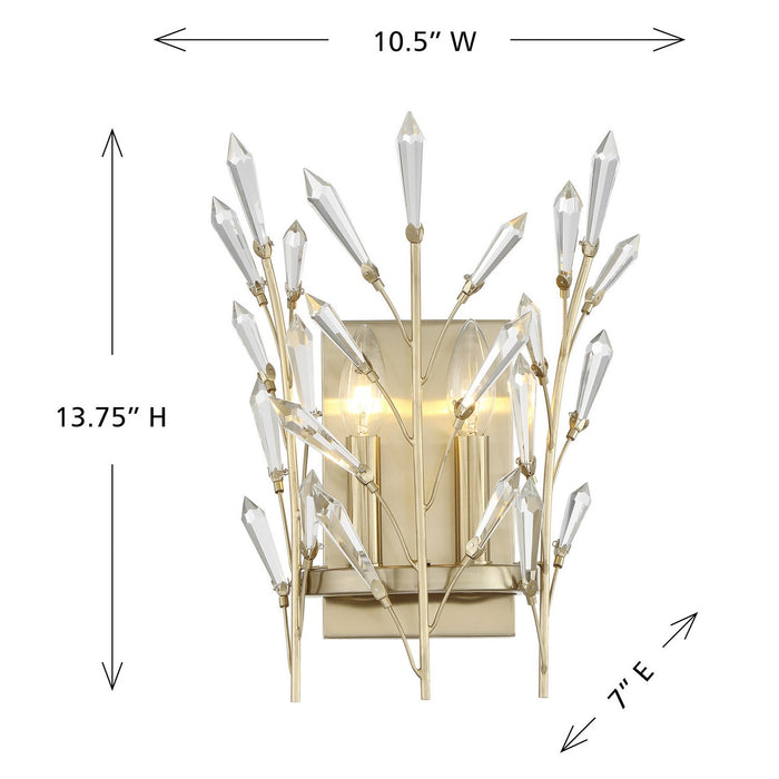Savoy House 9-4075-2-127 Two Light Wall Sconce, Noble Brass
