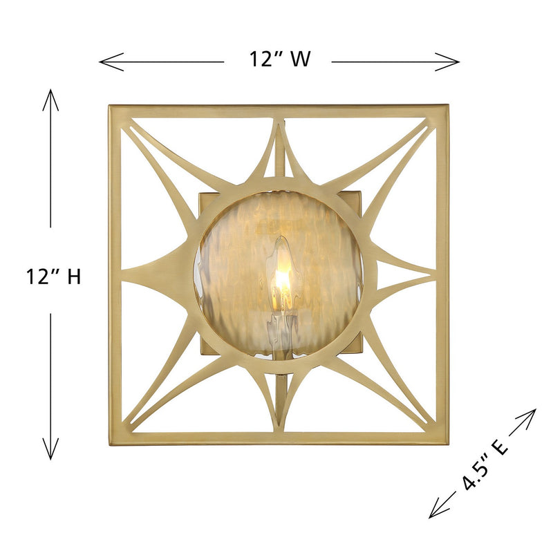 Savoy House 9-5064-1-322 One Light Wall Sconce, Warm Brass