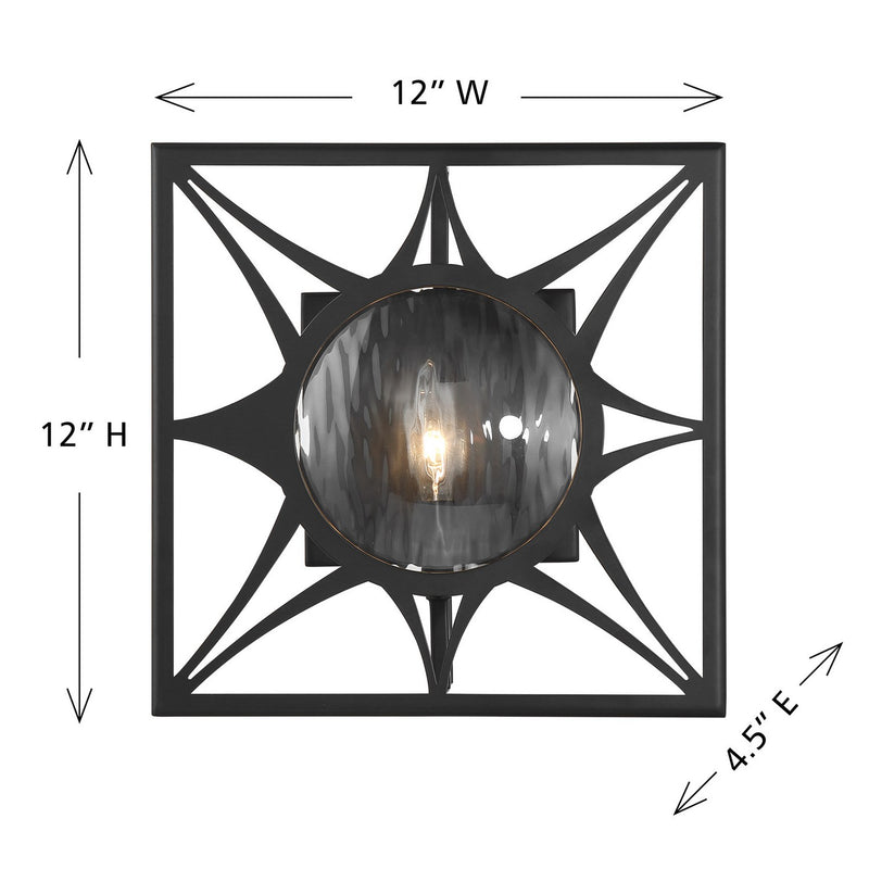 Savoy House 9-5064-1-89 One Light Wall Sconce, Matte Black