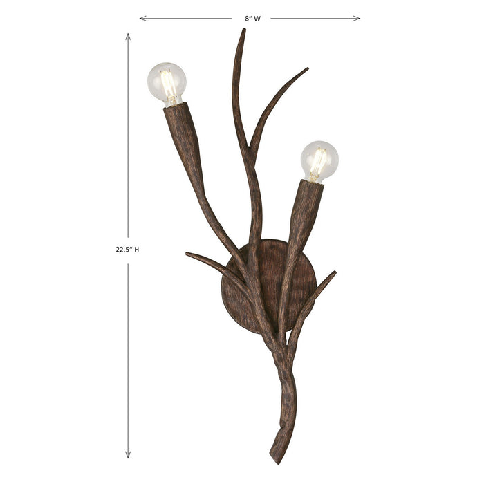 Savoy House 9-5399-2-105 Two Light Wall Sconce, Bark