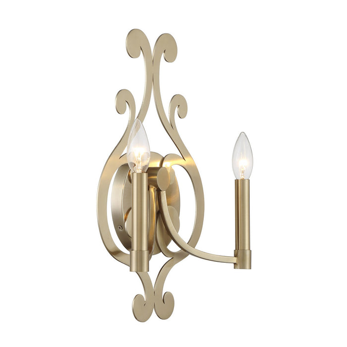 Savoy House 9-6094-2-127 Two Light Wall Sconce, Noble Brass