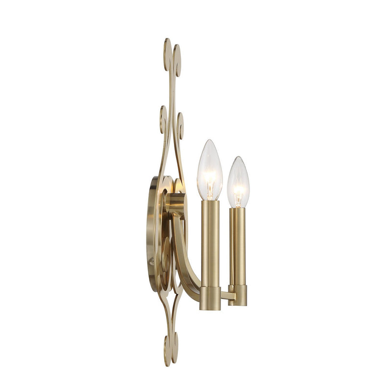 Savoy House 9-6094-2-127 Two Light Wall Sconce, Noble Brass