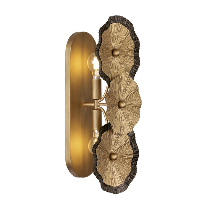 Savoy House 9-6383-2-61 Two Light Wall Sconce, Distressed Gold and Bronze
