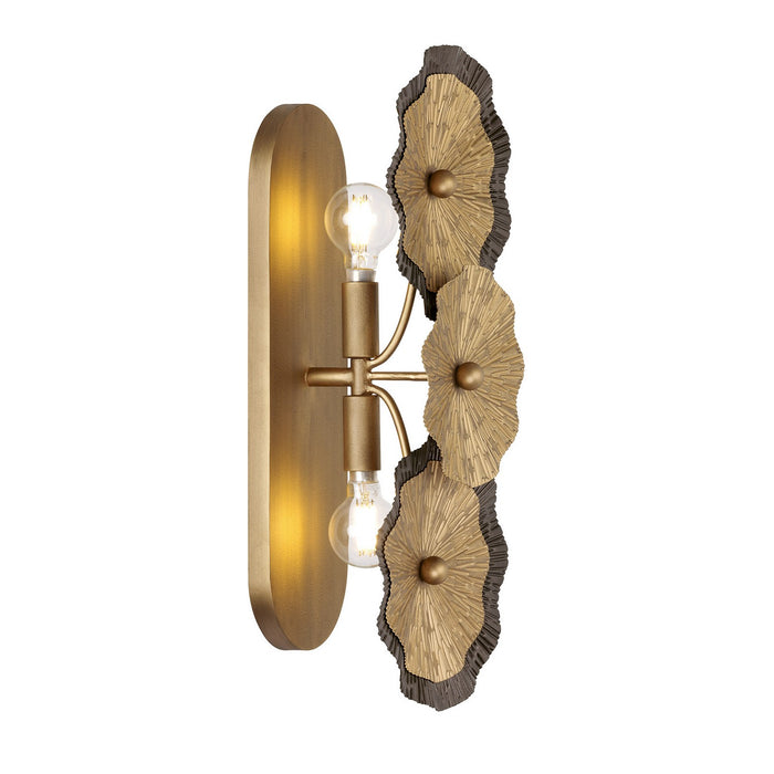 Savoy House 9-6383-2-61 Two Light Wall Sconce, Distressed Gold and Bronze