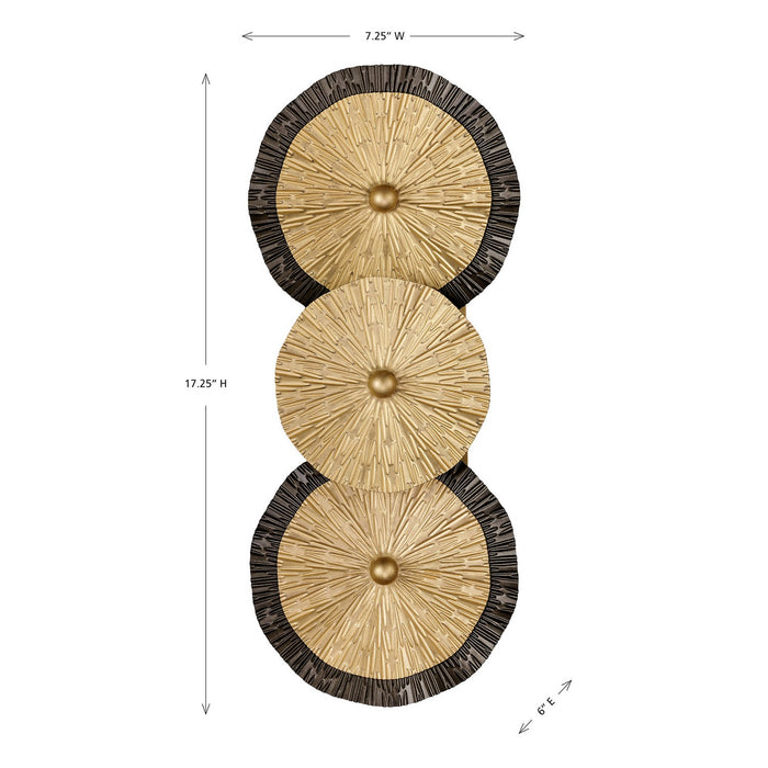 Savoy House 9-6383-2-61 Two Light Wall Sconce, Distressed Gold and Bronze
