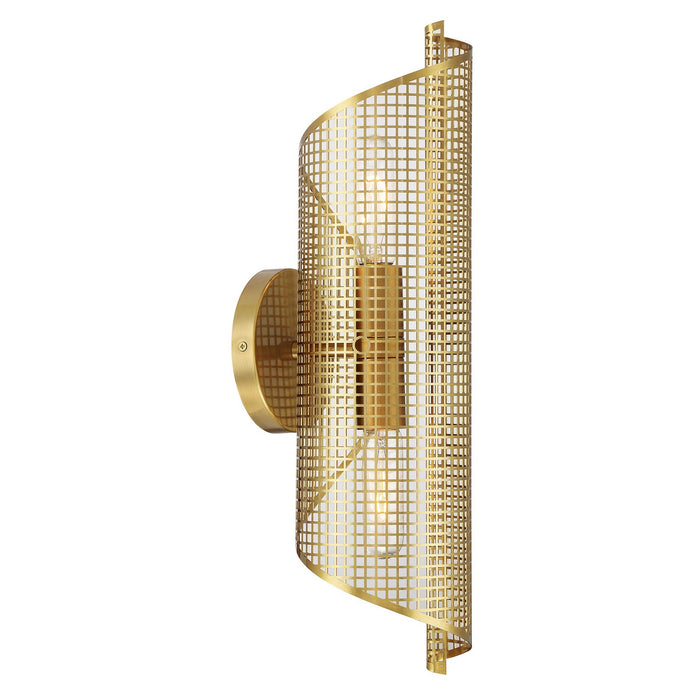 Savoy House 9-8030-2-322 Two Light Wall Sconce, Warm Brass